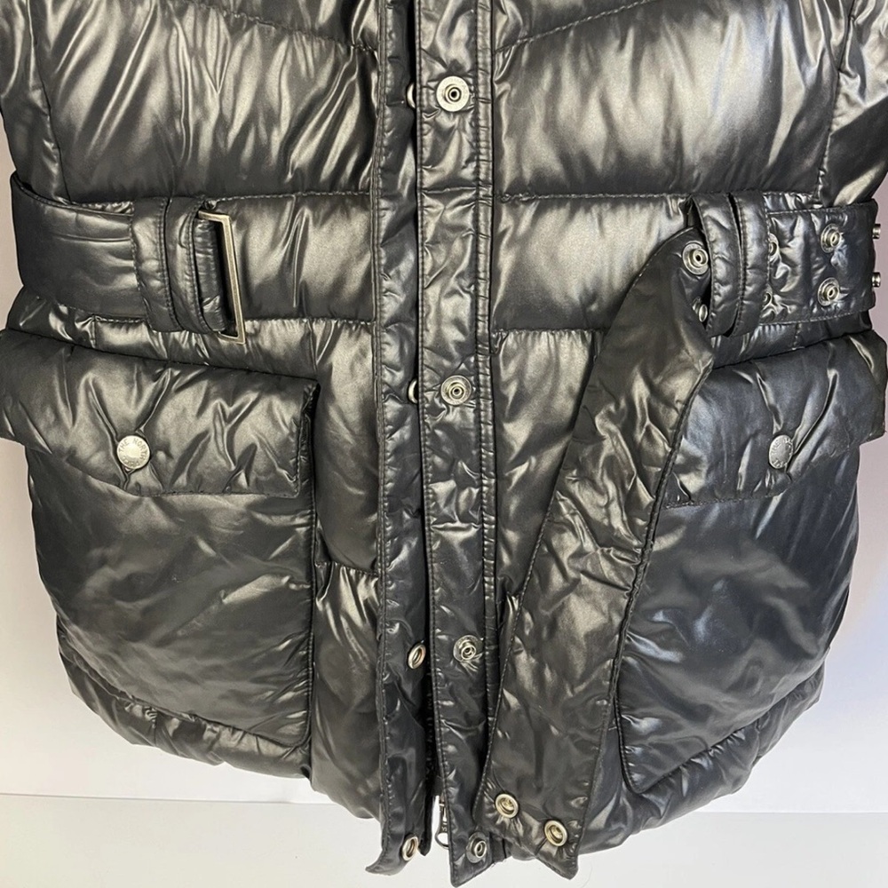 The North Face Black Menlo Belted Down Winter Snow Ski Puffer 550 Parka Jacket - Picture 3 of 4
